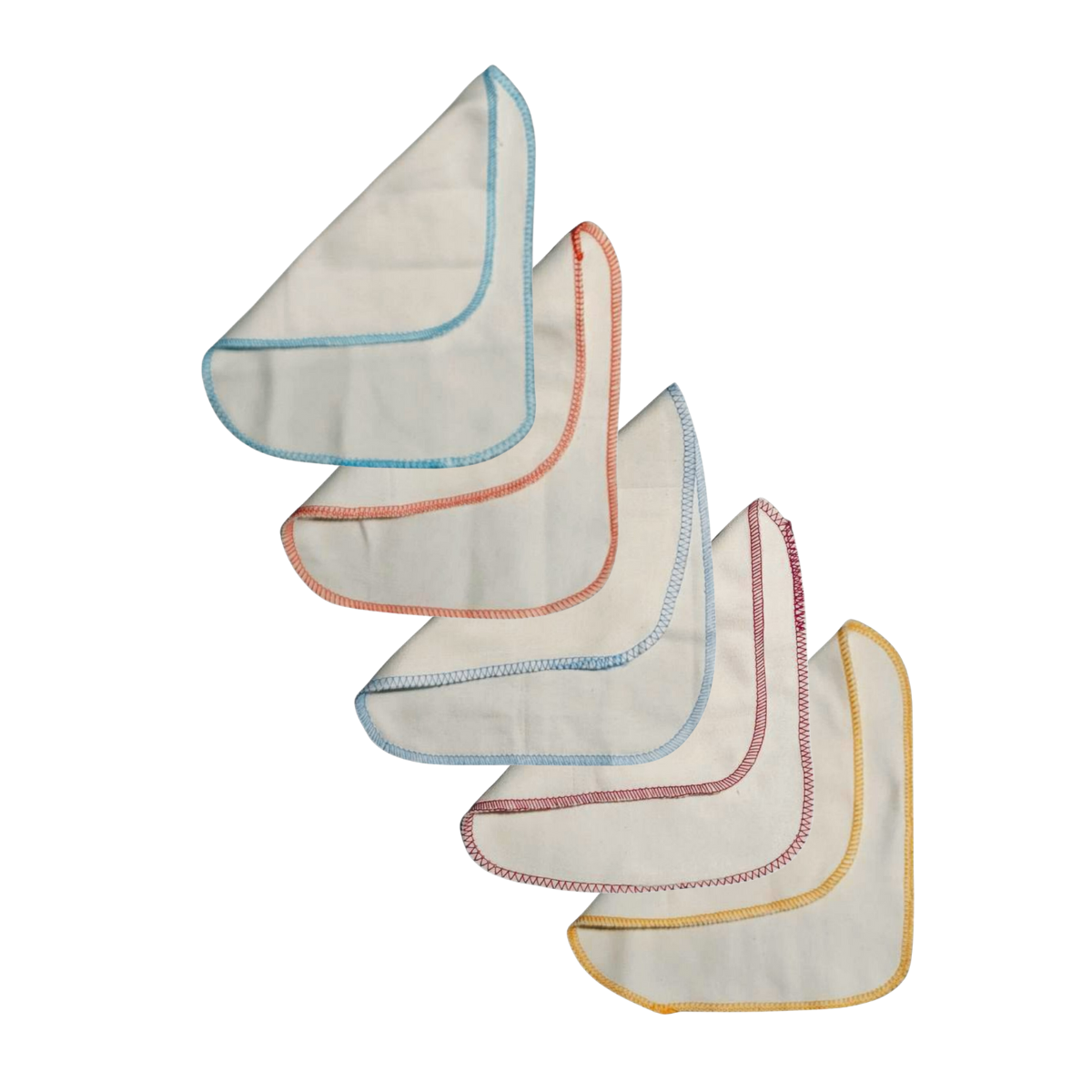 6 Baby washcloth - Natural muslin Cotton