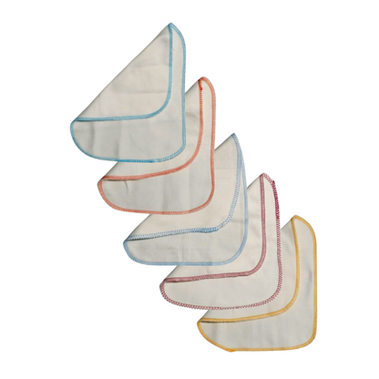 6 Baby washcloth - Natural muslin Cotton
