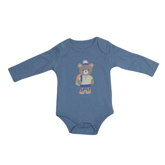 Baby Boy Teddy Blue Bodysuit