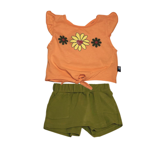 Girls - Orange & Flower Set