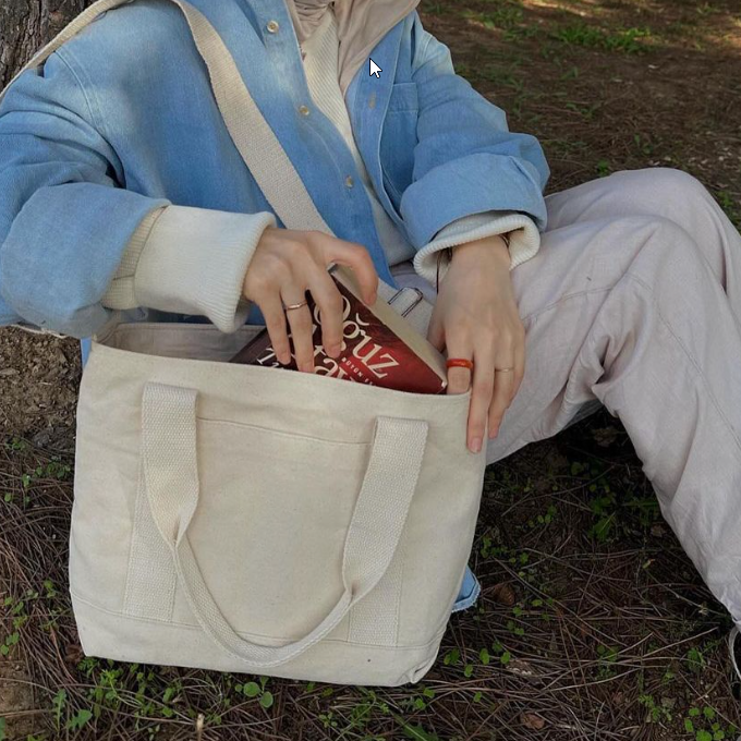 Sandy Fawn Canvas Bag