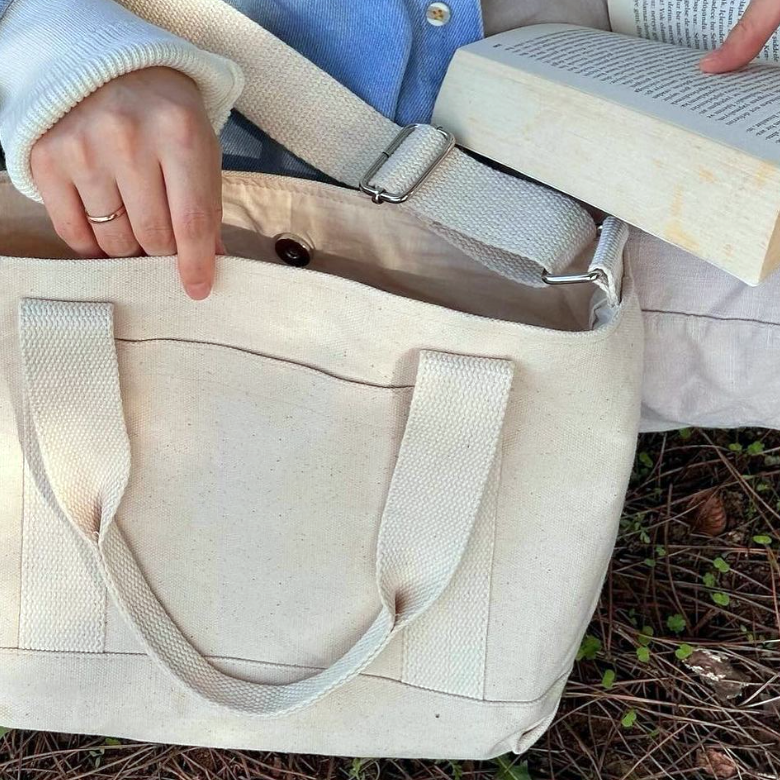 Sandy Fawn Canvas Bag