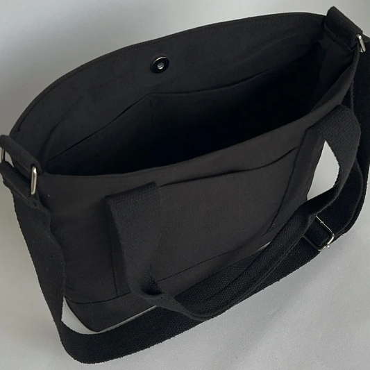 Dark Coal Canvas Bag