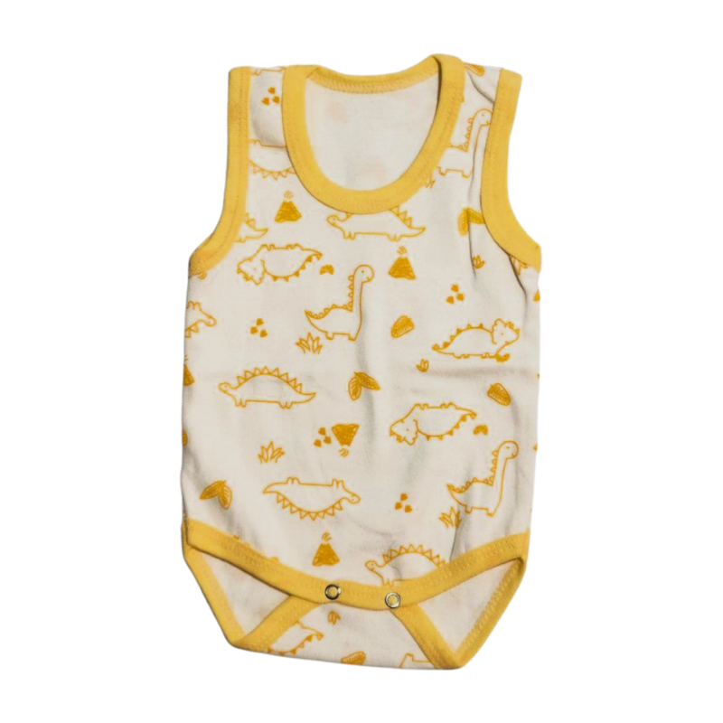 Adorable Baby Boy Tag less Summer Dino & Star Bodysuit - 4 Piece Set - Image 3