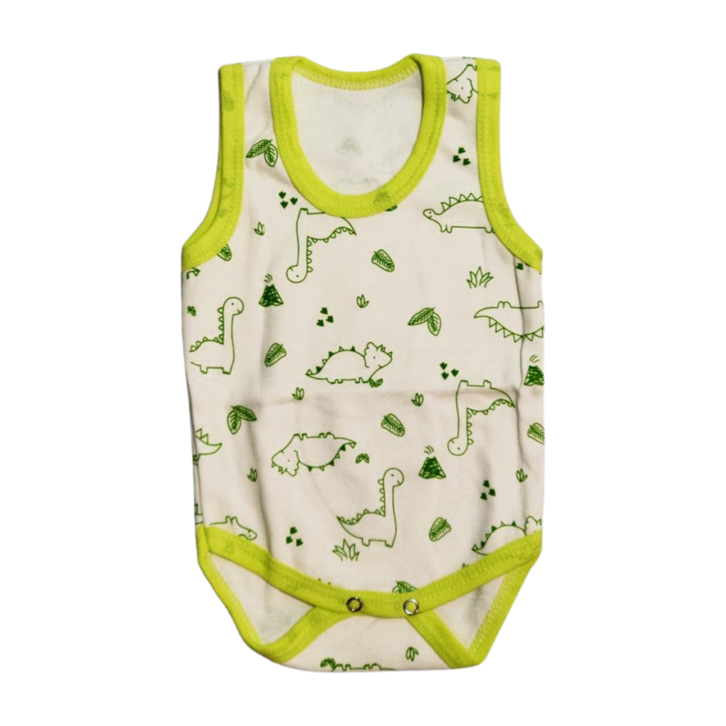 Adorable Baby Girl Tag less Summer Dino & Star Bodysuit - 3 Piece Set - Image 3